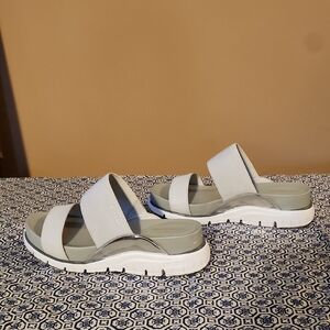 Cole Haan White and Gray Sandals